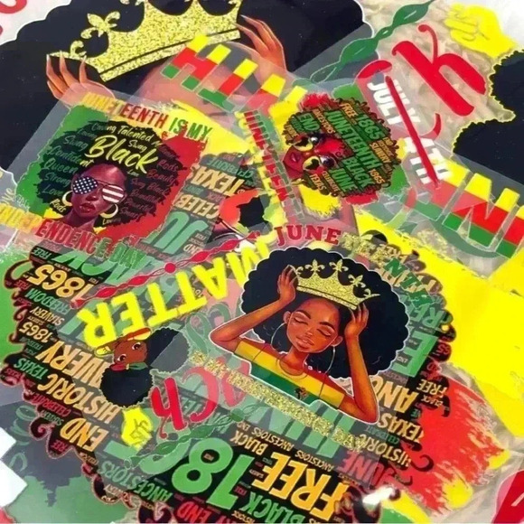 8SetsW/8Pc’s (64Sheets)Juneteenth Iron On Heat Transfer Clothing Decorations NEW - Picture 15 of 15